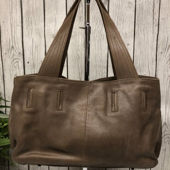 EUC~Roberta Gandolfi Elegant Soft Brown, Genuine Leather Shoulder Bag - Picture 1 of 10